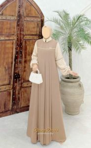bintang exlusive gamis motif terbaru simple elegant kekinian produk Amore by Ruby edisi Raina dress