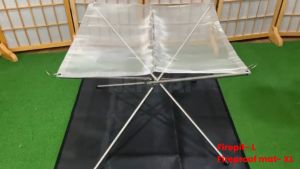 Portable Fire Pit Outdoor Camping Fire Pit BBQ Stainless Steel 42cm/56cm Portable Foldable Mesh Burner Pit Campfire