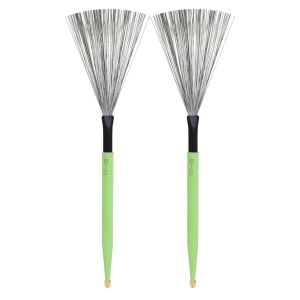 IRIN | 1 Cặp Dùi Trống Kim Loại Màu Sắc Đa Năng Hai Đầu Có Bàn Chải Trống Jazz Thép Carbon Cao Cấp Maple Dành Cho Người Chơi Trống
