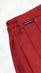 Rok seragam sekolah sd merah pendek rempel lipit atas ban pinggang karet