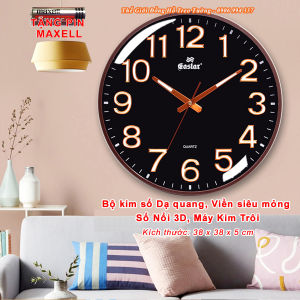 Đồng Hồ Treo Tường CAO CẤP EASTAR KIM TRÔI - Số Nổi 3D có DẠ QUANG - Bảo Hành 1 Năm - Tặng Pin Maxell