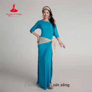 Bộ 3 Bộ Quần Áo Tập Múa Phương Đông Dành Cho Người Lớn - Áo Choàng Modal Rộng Rãi Thoải Mái Khăn Trùm Đầu & Khăn Quàng Hông Để Luyện Tập Múa Bụng