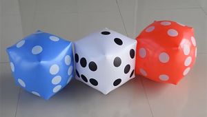 PVC Inflatable Dice Jumbo Giant Air Cube Number Dice Pool Party Toy Lucky Draw Props 30cm x 30cm