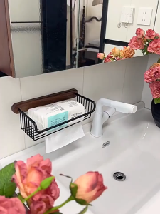 Encora Pemegang Tisu Tandas Aksesori Bilik Air Bathroom Tissue Holder Toilet Roll Holder Wall Mounted Tissue Holder