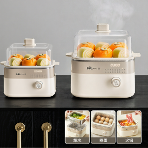 [China Plug Adapter Needed] Bear | Home Multi-Function Small Steamer Egg Cooker with Timer