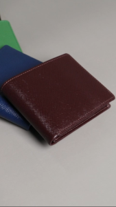 Louis Montini (Massachusetts) กระเป๋าใส่บัตรเครดิตหนังแท้ หนังออยล์ หนังออยล์พลูอัพ หนังฟอกฝาด WK42