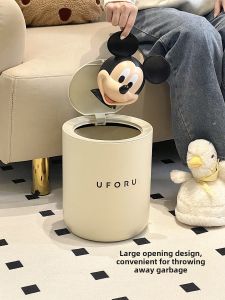 Large Capacity Baby Diaper Trash Can with Lid Odor-Proof Press Type Infant Paper Bucket for Newborn Babies