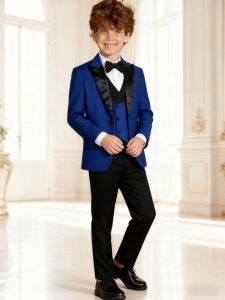 Bộ Vest Lịch Lãm 4 Món Cho Bé Trai Size 3T-14 Trang Phục Dạ Hội Sang Trọng Với Áo Khoác Áo Ghi Lê Và Quần Chuẩn Bị Cho Năm Học Mới Vẻ Ngoài Lịch Lãm Và Thời Trang
