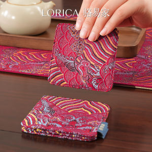 Chinese Classical Tea Cup Mat Square Cloth Tablecloth Heat Resistant Pad High End Accessories for Tea Set And Dining Table