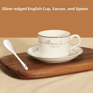 MONGDIO | Luxury Elegant Ceramic Coffee Cup and Saucer Set