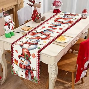 Christmas Elk Table Runner Christmas Decorations For Home 2025 Navidad Natal Xmas Table Decor Gifts Happy New Year Tablecloth