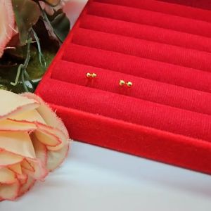 ต่างหูทองปักก้าน สีทอง ลายตุ้ม ใส่ออกงานได้ งานสวย ต่างหูทอง ชุบทอง ทองปลอม พร้อมส่ง รูปถ่ายจากสินค้าจริง