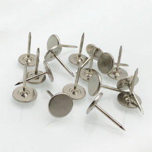 100Pcs Flat Head Thumb Tacks Metal Nails Push Pins Jewelry Wood Box Furniture Sofa Wood Door Decorative Tacks Stud Pushpin