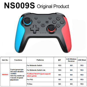 GAMINJA Original Wireless Controller BT For Nintendo Switch Pro PC PS3 TV Box Joystick Gamepad NFC Professional Lag-Free Gamepad
