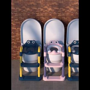 【COD】Kids Foldable Toilet Seat Soft-Padded Cushion Baby Toilet Training Seat with Anti-Slip Step Ladder Potty Urinal Stool Trainer Seat