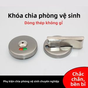 Khóa Phòng Tắm Công Cộng Khóa Ẩn Khóa Cửa Lỗ Cắm Bằng Thép Không Gỉ Phụ Kiện Phần Cứng Phòng Tắm