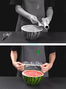 100PCS Disposable Colorful Food Plastic Cover Fresh Keeping Bag Food Films Kitchen Dishes Food Cover