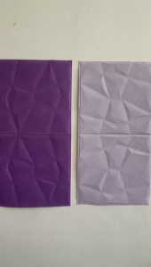 MW PROMO!! Wallpaper Diamond 3D Foam Ungu Sticker Motif Panel Diamond Triangle Premium High Quality - Tebal 6 MM