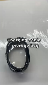 【Woody】Mini Clear Data Cable Storage Box Portable Tidy Bag Cable Protective of Outdoor/Decorative