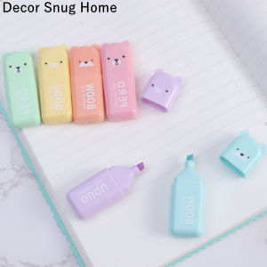 【Free Shipping】4/5/6Pcs/Set Mini Highlighter Set Macaron Light Color Highlighter Student Marker Pen Stationery