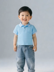 Kids High Quality Cotton T-ShirtPolo Clothing Short Sleeve Casual Attire for Kids Boys and Girls 2-10 Years Old