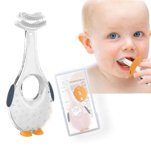 Sides2sides Baby Toothbrush 6m-2y Soft Silicon Toothbrush BPA-Free for 1 year old Babies Kids