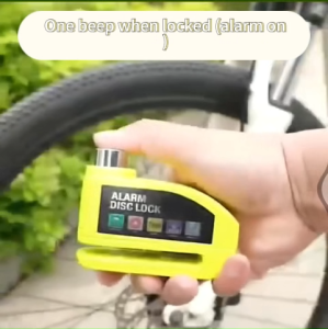 YOTOOL 110dB Alarm Disc Brake Lock Motorcycle Bicycle Disc Brake Lock Aluminum Alloy Waterproof