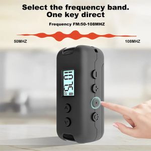 Pocket FM Radio Portable Mini DSP Radio 50-108MHz With LCD Display 3.5mm Headphones Outdoor Sports Handheld Radios Receiver
