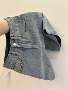 Plus Size Denim Shorts Womens Summer Thin Plus Size Ladies High Waist Loose and Slimming Fifth Pants Pear Shapes Wide Leg Middle Pants