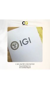 LAB GROWN DIAMOND IGI CERTIFIED LABORATORY REPORT CUSTOMIZED 18K WHITE GOLD EMAS 916 RING TEMPAH CINCIN PERMATA