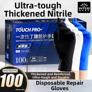 Intco | Durable Thickened Soft Not Easy to Break Waterproof and Oil-Resistant Nitrile Gloves