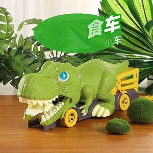 Đồ chơi xe khủng long nuốt ô tô cho bé mô hình xe khủng long tặng kèm 6 xe