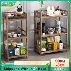 Moving Rack 35/50/70CM Portable Storage Rack Food Cart Rolling Cart Shelf With Wheels Wooden Rack Shelf With Movable Wheels 储物架