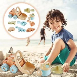 1 Set Children Beach Toys Dinosaur Mold Shovel Rake Parent-Kid Interactive Toy Summer Seaside Play Sand Water Game