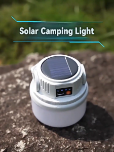 Mega Mall Solar Camping Light Portable LED Tent Lantern Outdoor Flashlight Type C Charging Waterproof Hook Long Runtime Camping Multi Mod