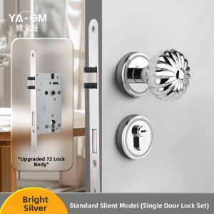 YAGEMAN | Pumpkin Gold French Style American Door Lock Set