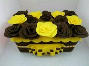 Sarung Kotak tissue Flower ungu bisa custom warna