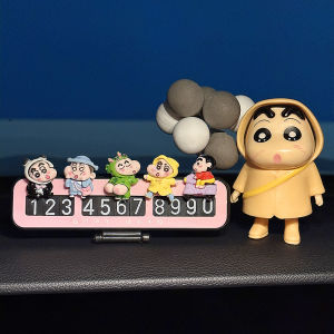 Kawaii Temporary Parking Number Plate Creative Car Interior Accessories Womens Style Crayon Shinchan Move My Car Phone Tag