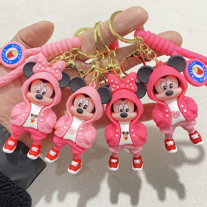 Disney Cartoon Anime Mickey Minnie Pendant Keychains Holder Car Key Chain Key Ring Mobile Phone Bag Gifts Wholesale