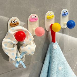 4 Pcs Bathroom Hook No Drilling No Trace Clothes Hook Strong Load-Bearing Bathroom Towel Adhesive Hook