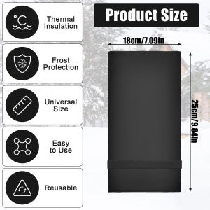 Faucet Cover Outdoor Black Frost-proof Insulated Tap Wrap For Yard Faucets Winter Outdoor Tap Protection Sleeve for Most Faucets
