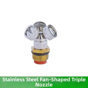 Automatic Watering Dust Cooling Mist Sprayer Stainless Steel Fan Shape