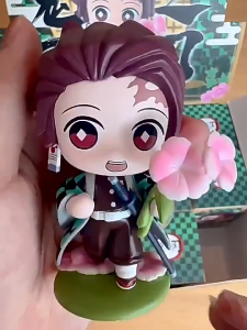 Demon Slayer Kimetsu no Yaiba Birth Flower Series Blind Box Figures Kamado Tanjirou Nezuko Zenitsu Figurines Desk Decoration Gift