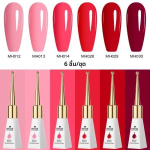 MTSSII 6 ชิ้นเจลเล็บชุด HEMA ฟรี 10 มิลลิลิตรกึ่งถาวร Soak Off UV Gel เคลือบเงาตกแต่งเล็บฤดูร้อนเล็บอุปกรณ์เล็บ