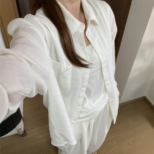 La Chapelle | Áo Sơ Mi Linen Bảo Vệ Chống Nắng Tay Dài Rộng Rãi