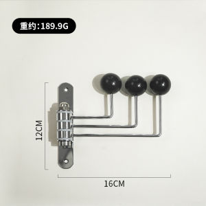 ตู้เสื้อผ้าแบบหมุนได้ อุปกรณ์เก็บของแบบหมุนได้ ตัวช่วยเก็บของแบบไม่ต้องเจาะรู อุปกรณ์จัดระเบียบสำหรับกระเป๋าและหมวก ดีไซน์เรโทร เก็บของในครัวเรือน