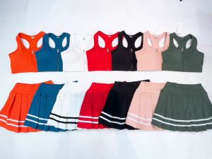 Set đồ thể thao nữ tập gym pickleball tennis cầu lông áo bra kèm mút và chân váy có lót đùi bảo hộ BINSPORTS BN108