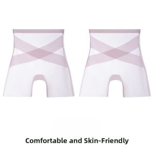 Miiow | High-Waist Ice-Silk Seamless Breathable Antibacterial Safety Pants Womens Bottoming Shorts Anti-Light Walking Underwear
