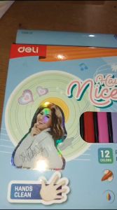 Crayon Plastik Deli C214 12 24 warna - Krayon oil pastel Deli X Agnes murah