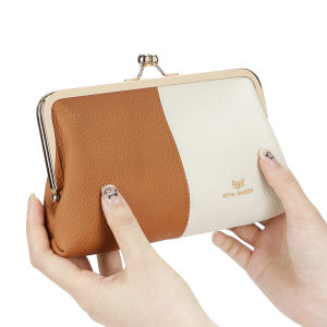 Smart King RFID Clutch Purses for Women Genuine Leather Evening Bag with Kiss Lock Multi Layer Mobile Phone Wallet 1946
